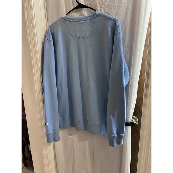 Champion Blue Sweatshirt Donut Patch Sz M - Picture 7 of 8